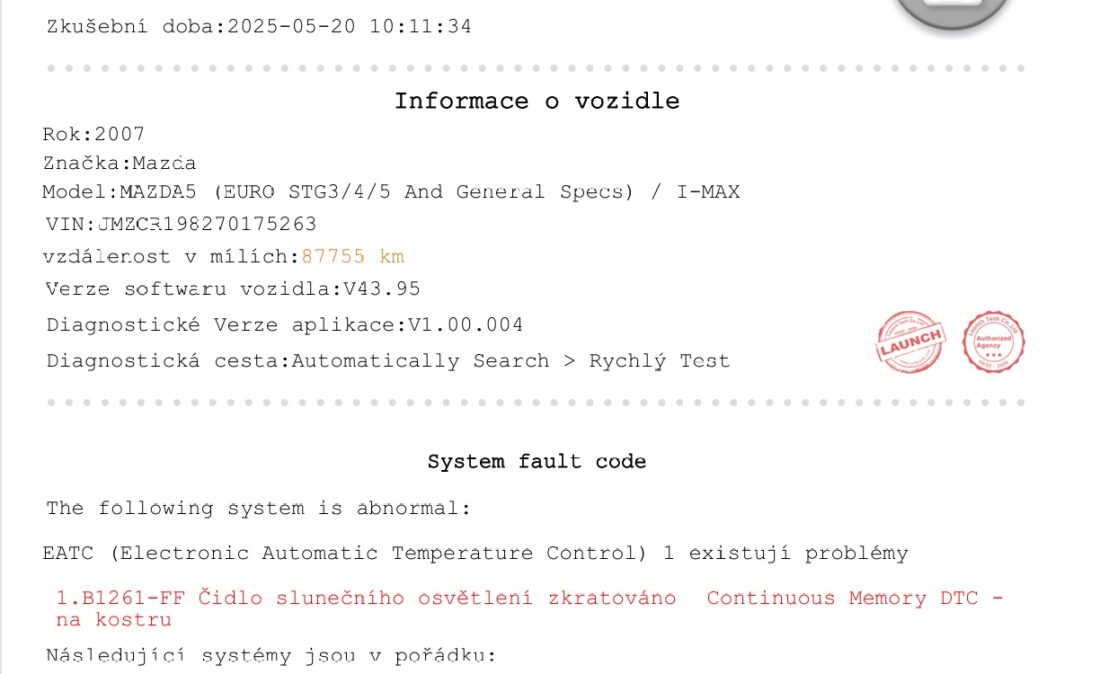 DiagnostikaMazda5